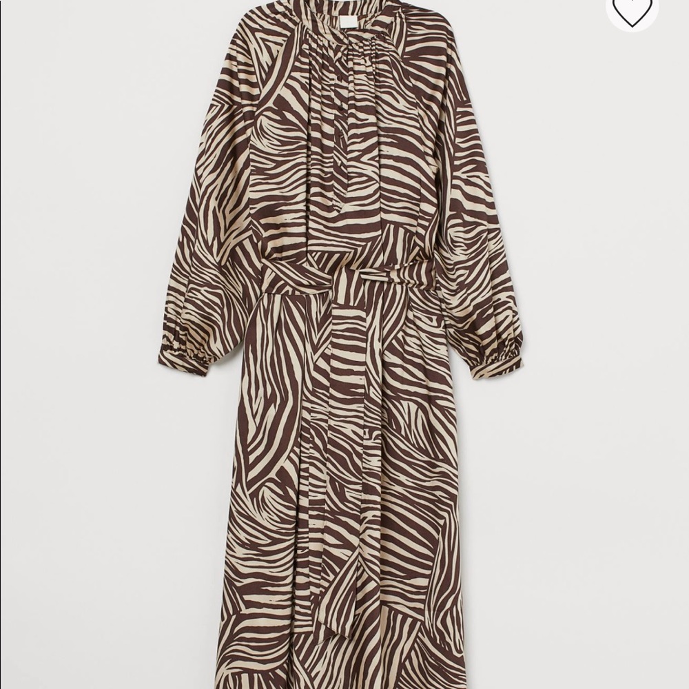 H&M Animal Print Shift Dress w/ Removable Belt
